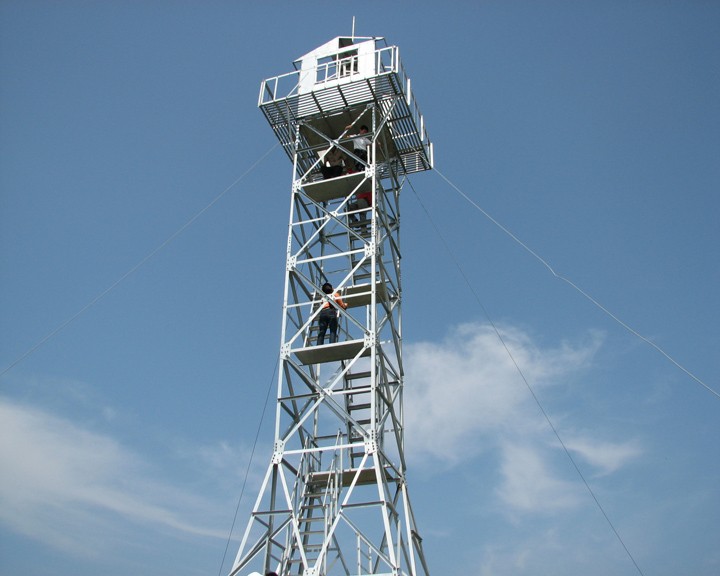 Galvanizing tiub keluli sudut latihan Fire menara 30m pemerhatian