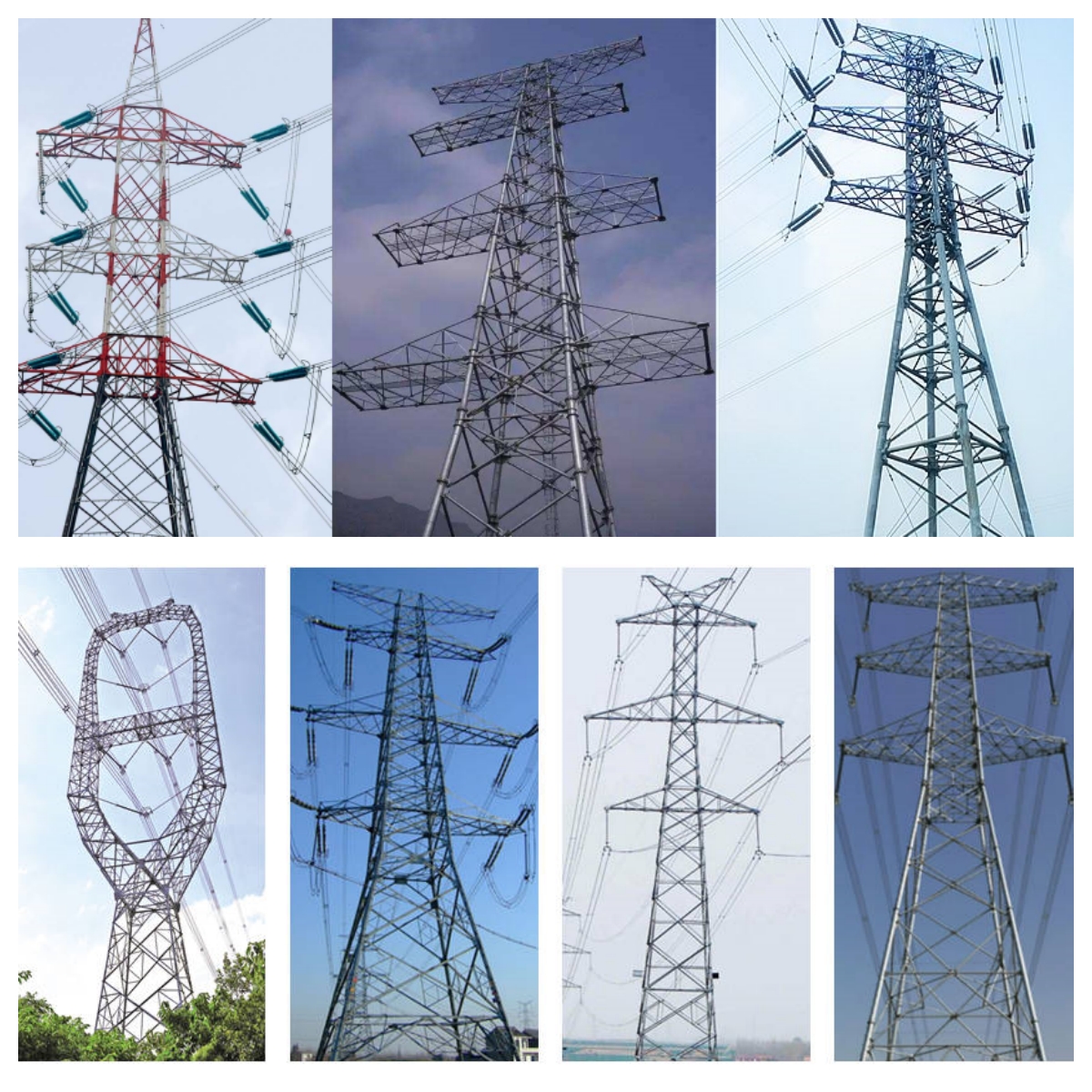 4-Legged Angular Electric Transposition Lines Steel Tower ...